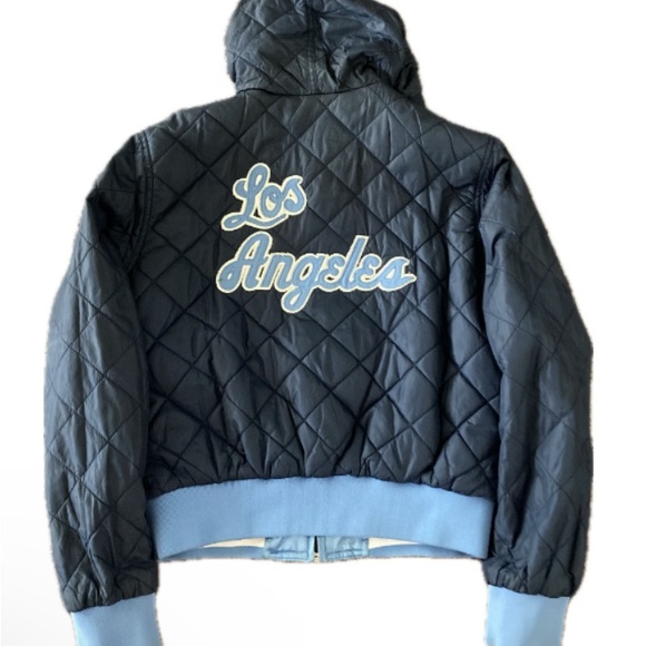 Vintage Reversible Los Angeles Lakers Jacket Size S Baby Blue Hardwood Classics - Picture 4 of 16